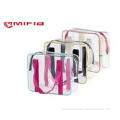 Transparent PVC Wash Bag with Color Matched Stripe